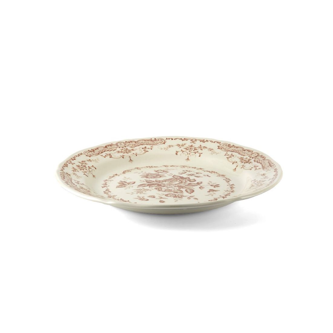 Serv. Piatto Piano per 6 persone ROSE TERRACOTTA