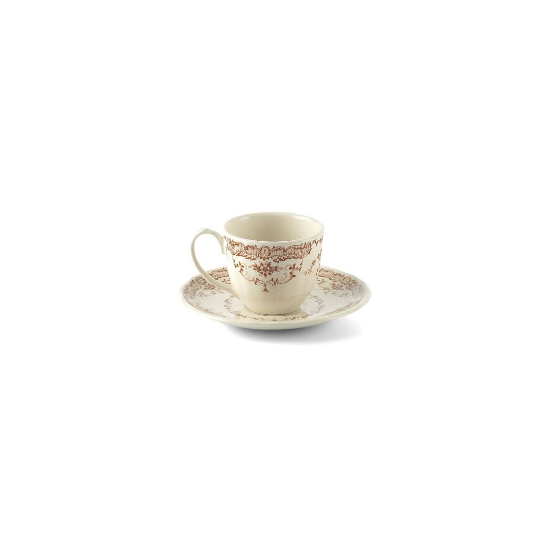 Serv. Caffè per 6 persone ROSE TERRACOTTA