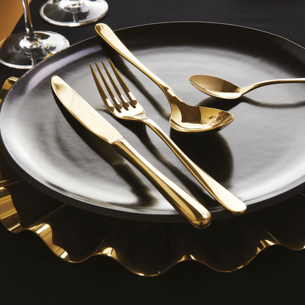 Serv. Posate 24pz per 6 persone GOLD - immagine 3