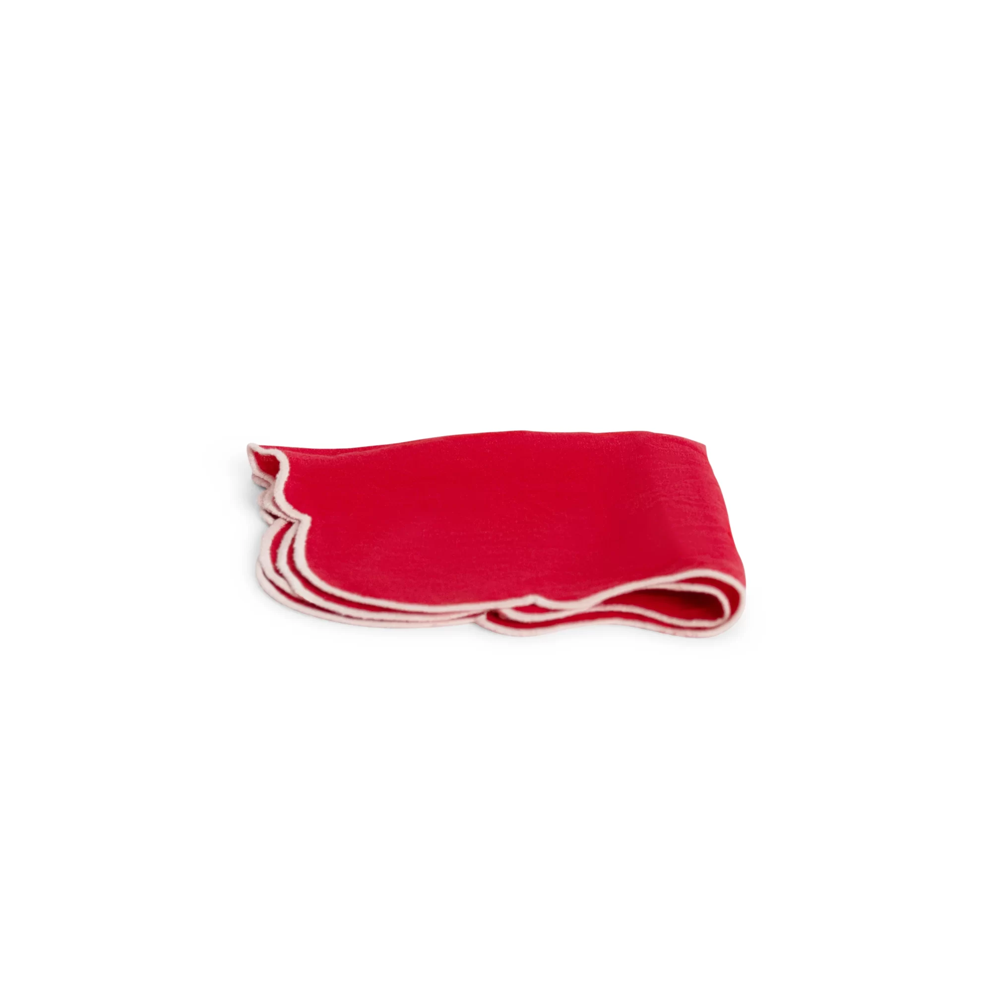 Set 2 Tovaglioli Rosse bordo Rosa - immagine 3