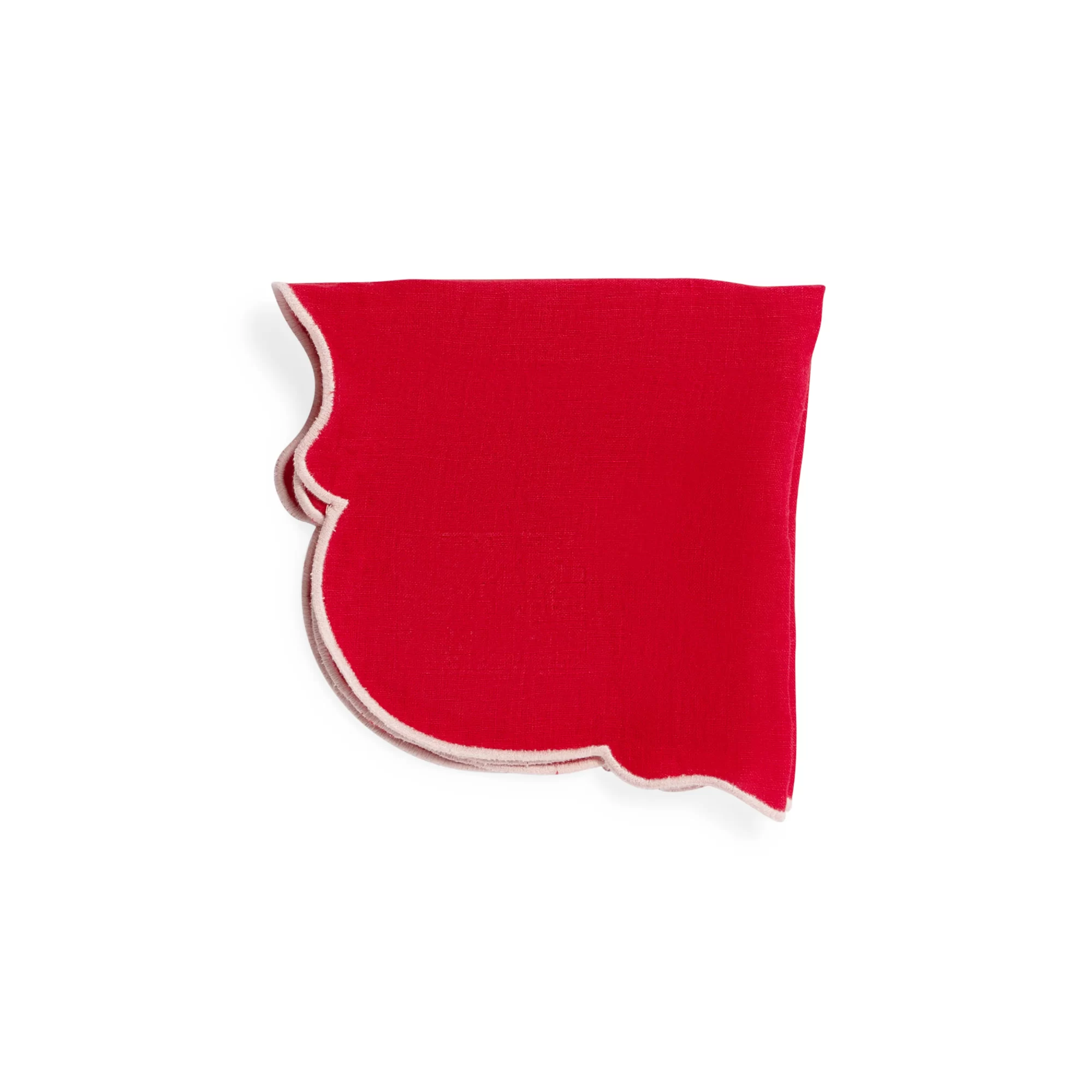 Set 2 Tovaglioli Rosse bordo Rosa