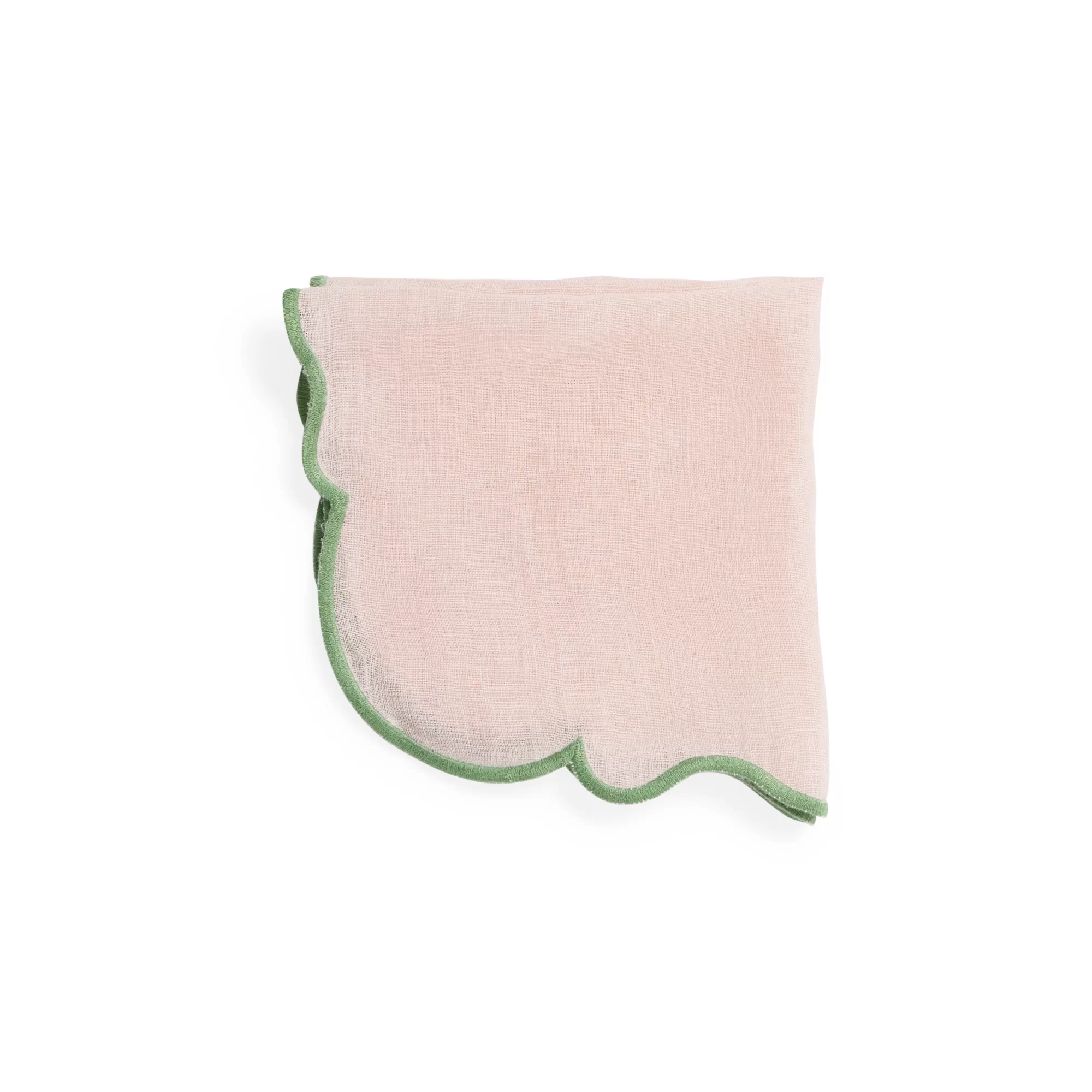 Set 2 Tovaglioli Rosa bordo Verde
