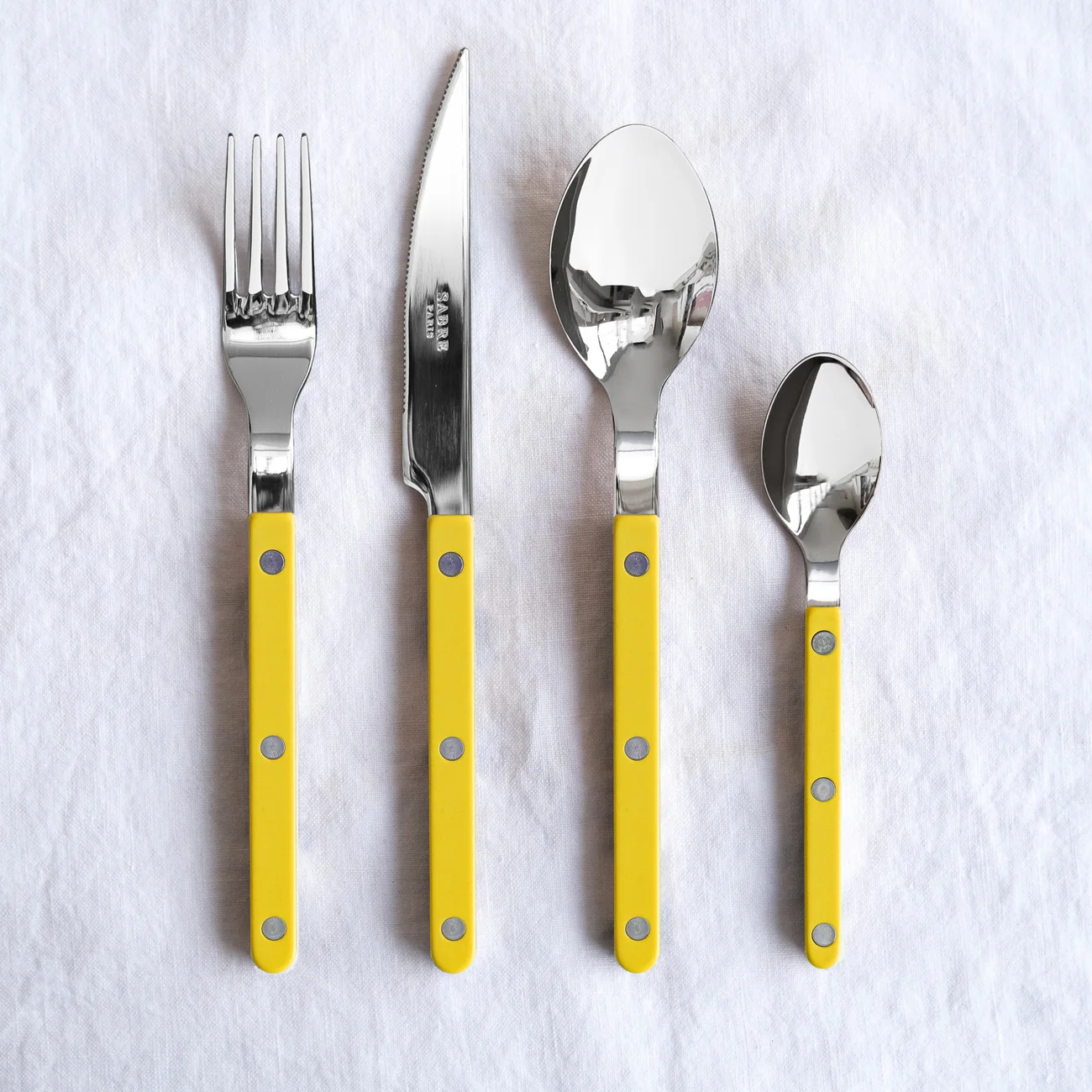Serv. posate 24pz per 6 persone BISTROT SOLID Yellow - immagine 3