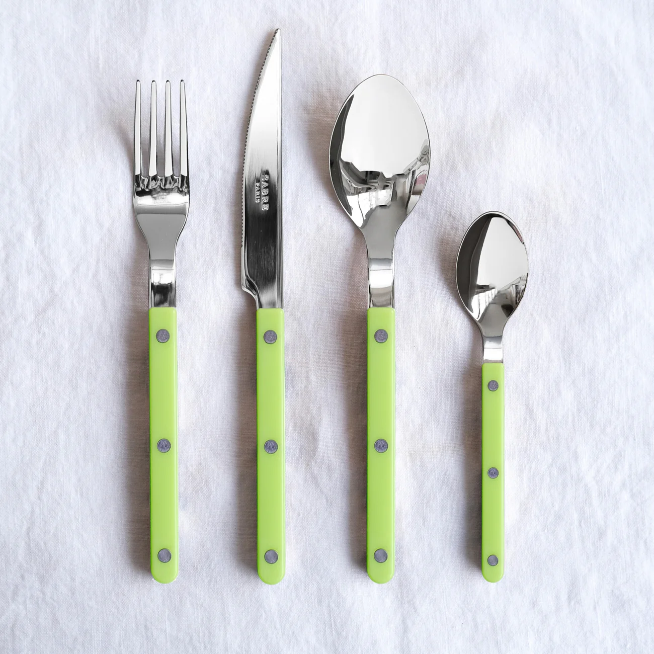Serv. posate 24pz per 6 persone BISTROT SOLID Lime - immagine 4
